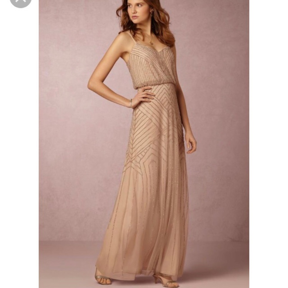 Adrianna Papell beaded blouson gown